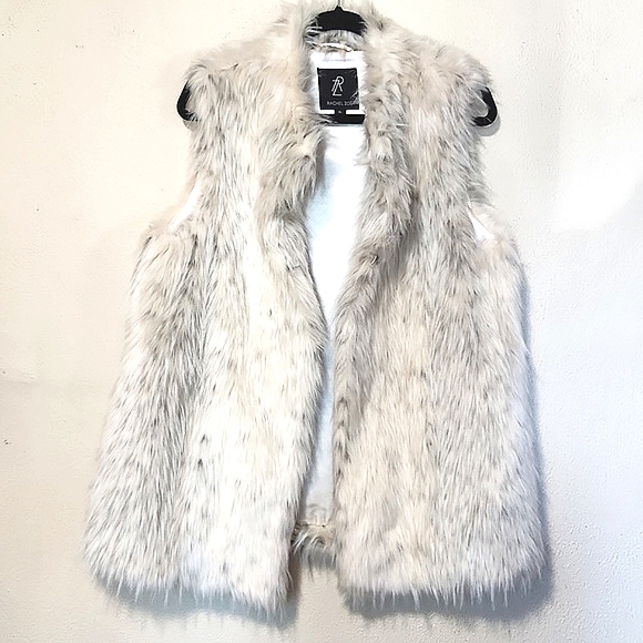 Rachel Zoe Gorgeous Luxury Faux Fur Vest Size X Large Like New!! - Picture 12 of 12